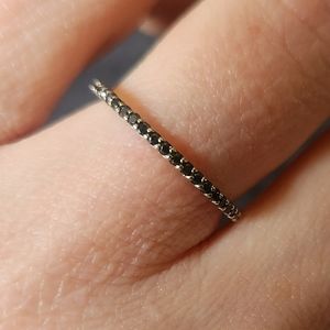 Black diamond eternity ring